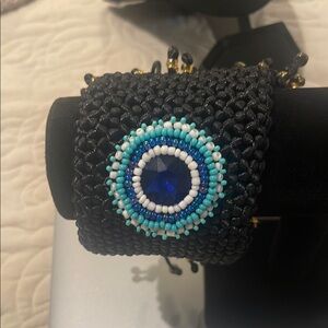 Black and Blue Beaded Bracelet
